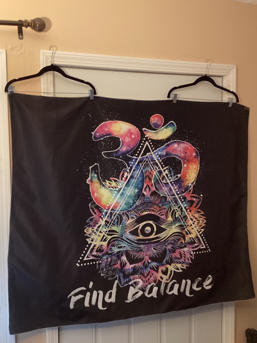 FIND BALANCE Wall Art Tapestry Hanging 1 sided